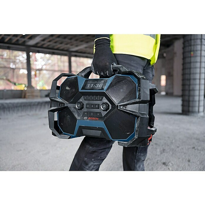 Bosch Professional AMPShare 18V Akumulatorski radio za gradbišče GPB 18VH-6 SRC  (18 V, 87,5 - 108 MHz (VHF/FM)) | 2297 - Akkumaschinen sonstige | BBDI - Akkugeräte | BBD - Elektro WZ/Großmaschinen | BB - ElektroWZ/Großmaschinen | B - Werkz/Masch/Maschzubeh/Auto | BAUHAUS