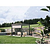 Biohort Sonnenschutz Rollo manuell (272 x 10 x 235 cm, Passend für Biohort Pergola Lamellenpavillon Gr. 3, Dunkelgrau Metallic) | BAUHAUS