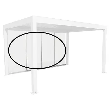 Biohort Pergola Schiebewand aus Glas