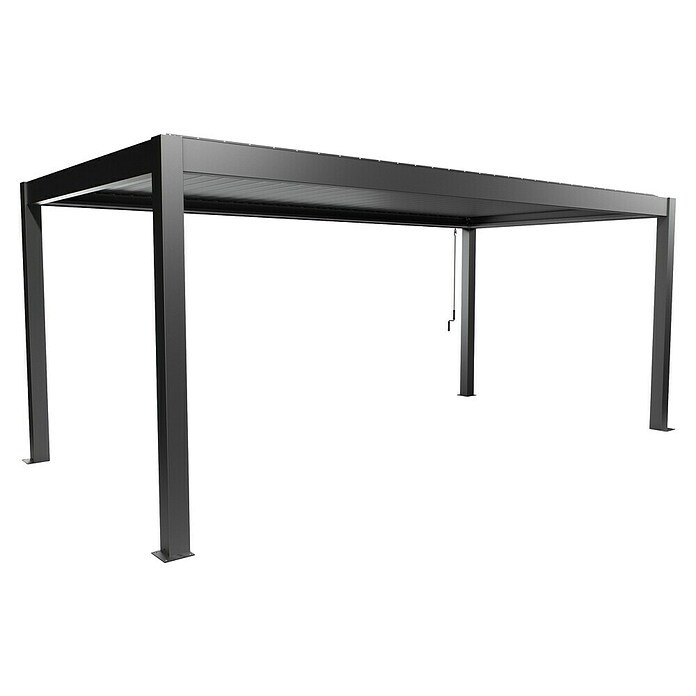 Biohort Pergola Lamellenpavillon Gr. 6 (B x T: 608 x 312 cm, Dunkelgrau Metallic, Material Gestell: Stahl) | BAUHAUS
