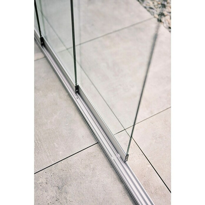 Biohort Pergola Schiebewand aus Glas (Passend für Biohort Pergola Lamellenpavillon Gr. 3,5, Dunkelgrau Metallic) | BAUHAUS
