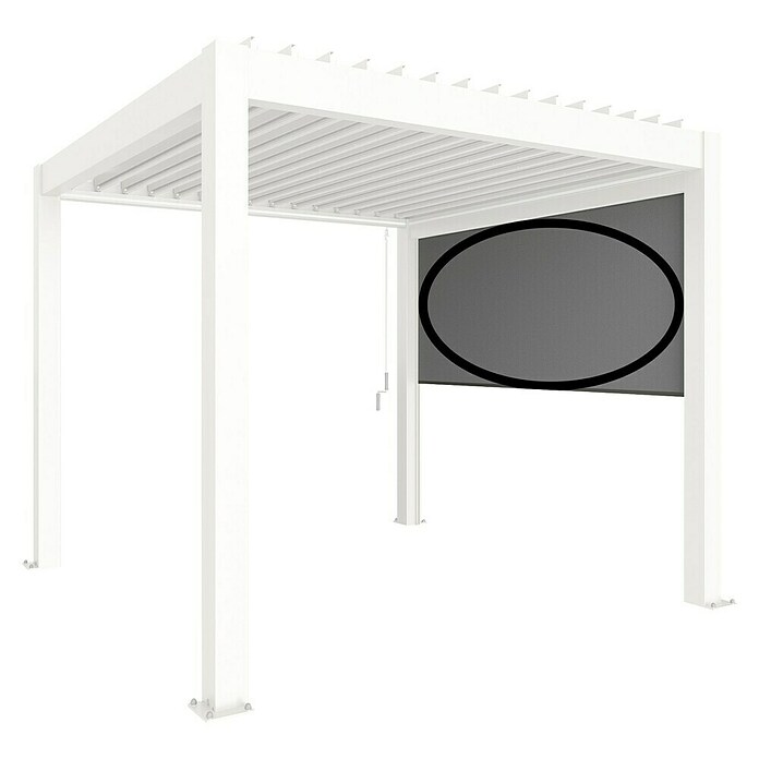 Biohort Seitenwand Rollo manuell (B x H: 327 x 235 cm, Weiß, manuell) | BAUHAUS