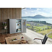 Biohort Geräteschrank (57 x 132 cm, Quarzgrau Metallic, Doppeltür)