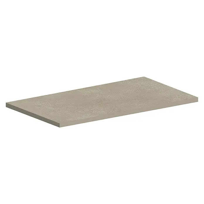Atlas Concorde Solution Feinsteinzeugfliese Lexington - 60 x 120 cm, Dusty, Matt - Rechteckige hellgraue strukturierte Beton- oder Steinplatte.