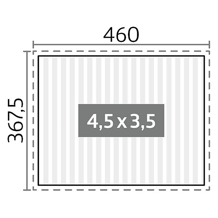 Biohort Lamellenpavillon Gr. 4,5 (B x T: 460 x 367,5 cm, Dunkelgrau Metallic, Material Gestell: Stahl) | BAUHAUS