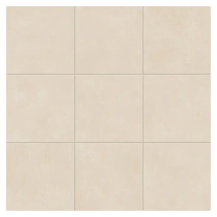 Atlas Concorde Solution Feinsteinzeugfliese Lexington - 80 x 80 cm, Lilium, Matt - Hellbeige rechteckige Fliesen.