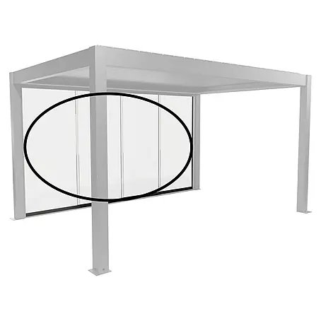 Biohort Pergola Schiebewand aus Glas
