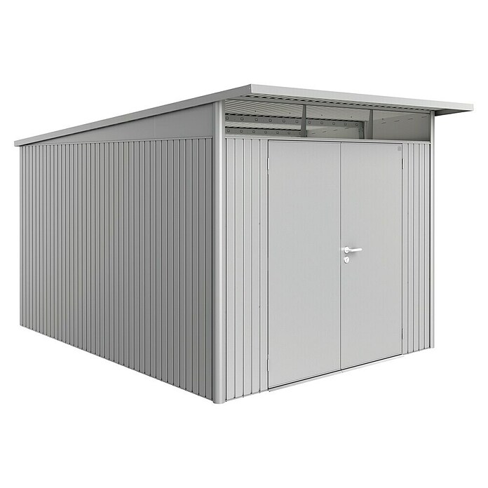 Biohort Gerätehaus (Silber Metallic, Doppeltür)