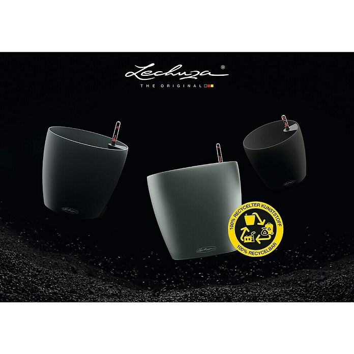Lechuza Classico Pflanztopf Eco (Außenmaß (Ø x H): 27,5 x 26 cm, Kunststoff, Grau) | BAUHAUS