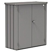 Biohort Geräteschrank (57 x 132 cm, Quarzgrau Metallic, Doppeltür)
