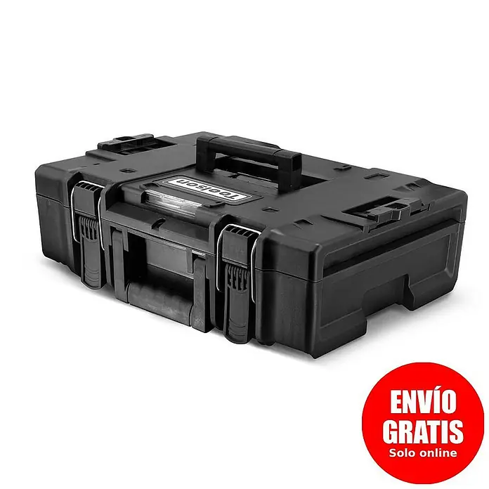 Toolson PRO-Case Caja para herramientas - L x An x Al: 150 x 510 x 365 mm, ABS Pro, Capacidad de carga: 60 kg - Caja de herramientas modular negra con asa superior y cierres laterales.