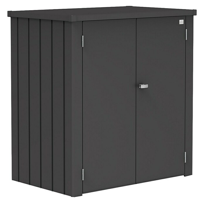 Biohort Geräteschrank (87 x 132 cm, Dunkelgrau Metallic, Doppeltür)