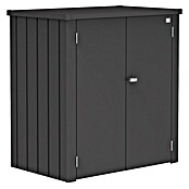 Biohort Geräteschrank (87 x 132 cm, Dunkelgrau Metallic, Doppeltür)