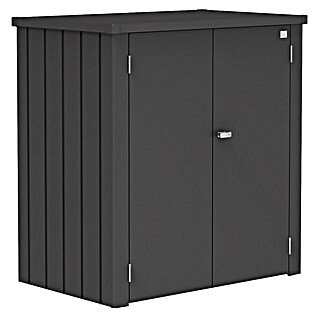 Biohort Romeo Geräteschrank Gr. L (Außenmaß inkl. Dachüberstand (B x T): 132 x 87 cm, Stahl, Dunkelgrau-Metallic)