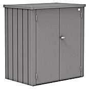 Biohort Geräteschrank (87 x 132 cm, Quarzgrau Metallic, Doppeltür)