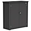 Biohort Geräteschrank (57 x 132 cm, Dunkelgrau Metallic, Doppeltür)