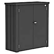 Biohort Geräteschrank (57 x 132 cm, Dunkelgrau Metallic, Doppeltür)