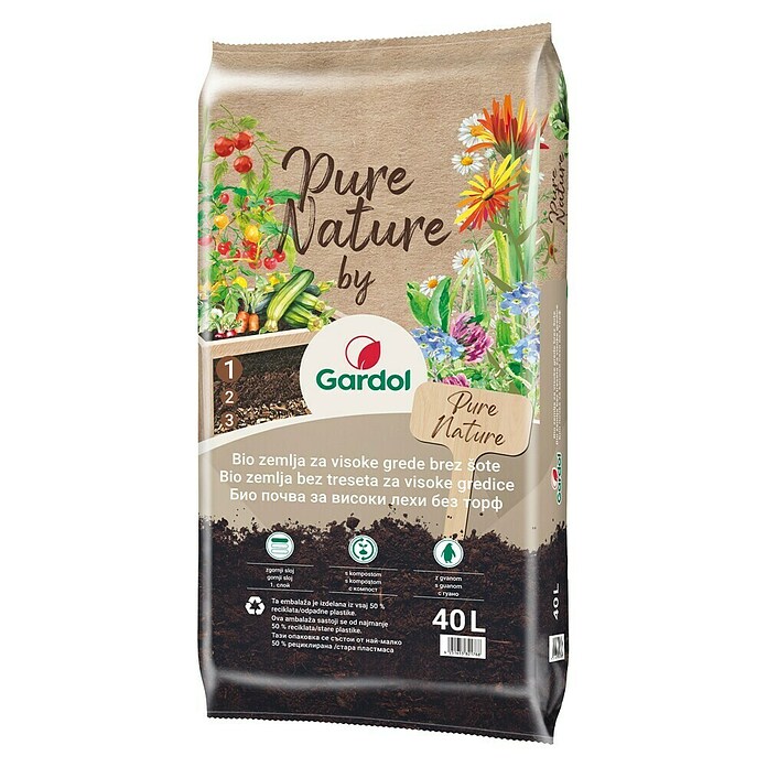 Gardol Pure Nature Bio zemlja za visoke gredice  (40 l) | BAUHAUS