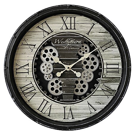 Globo Wanduhr Paula (Schwarz, Durchmesser: 508 mm)