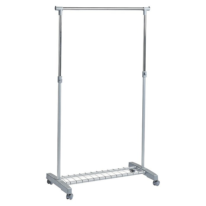 Zeller Present Kleiderwagen (L x B x H: 83 x 43 x 170 cm, Höhenverstellung: 93,5 cm - 170 cm, Grau/Silber, Kunststoff) | BAUHAUS