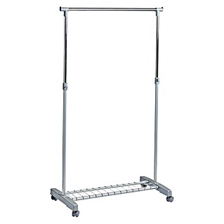 Zeller Present Kleiderwagen (L x B x H: 83 x 43 x 170 cm, Höhenverstellung: 93,5 cm - 170 cm, Grau/Silber, Kunststoff)