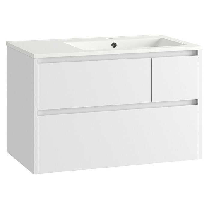 Mueble de lavabo Emma derecha (L x An x Al: 45 x 80 x 50 cm, Blanco Mate) | BAUHAUS