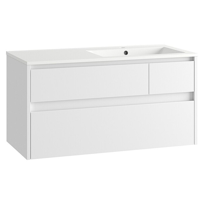 Mueble de lavabo Emma derecha (L x An x Al: 45 x 100 x 50 cm, Blanco Mate) | BAUHAUS