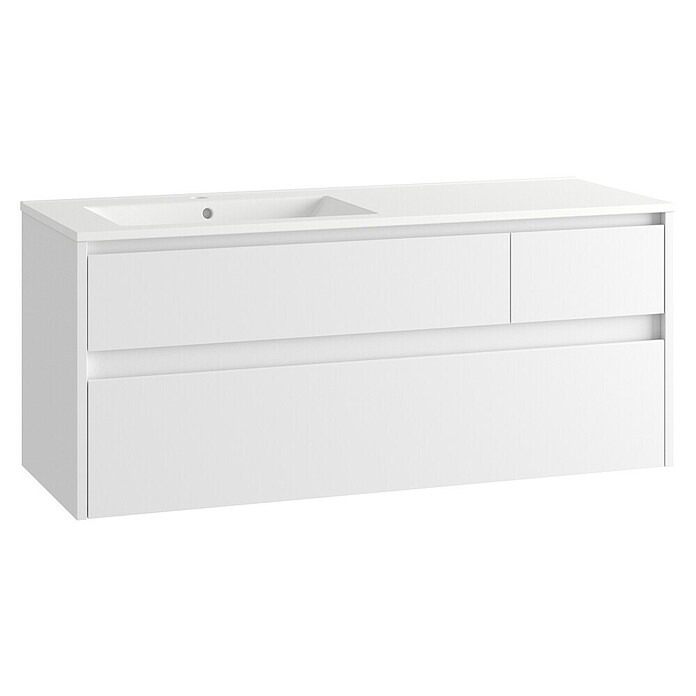 Mueble de lavabo Emma izquierda (L x An x Al: 45 x 120 x 50 cm, Blanco) | BAUHAUS