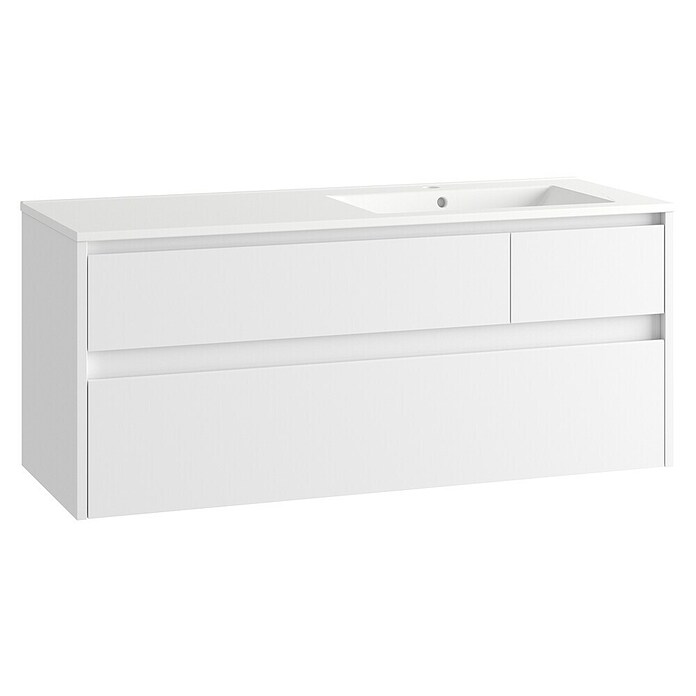 Mueble de lavabo Emma derecha (L x An x Al: 45 x 120 x 50 cm, Blanco Brillo) | BAUHAUS