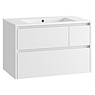 Mueble de lavabo Emma (L x An x Al: 45 x 80 x 50 cm, Blanco Mate)