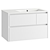 Mueble de lavabo Emma derecha (L x An x Al: 45 x 80 x 50 cm, Blanco Brillo) | BAUHAUS