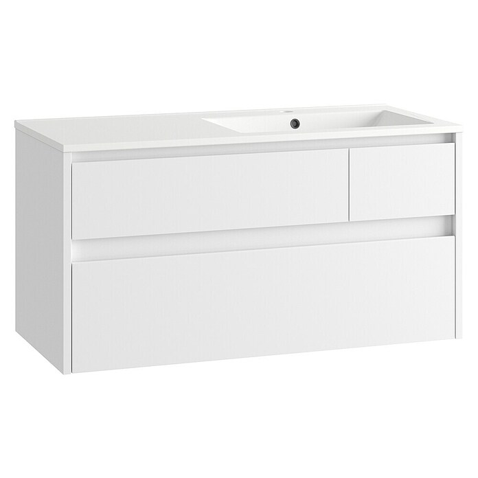 Mueble de lavabo Emma derecha (L x An x Al: 45 x 100 x 50 cm, Blanco Brillo) | BAUHAUS