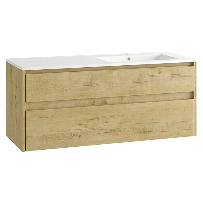 Mueble de lavabo Emma derecha (L x An x Al: 45 x 120 x 50 cm, Nogal) | BAUHAUS