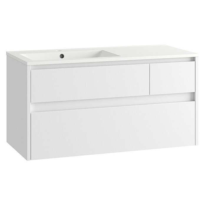 Mueble de lavabo Emma izquierda (L x An x Al: 45 x 100 x 50 cm, Blanco) | BAUHAUS