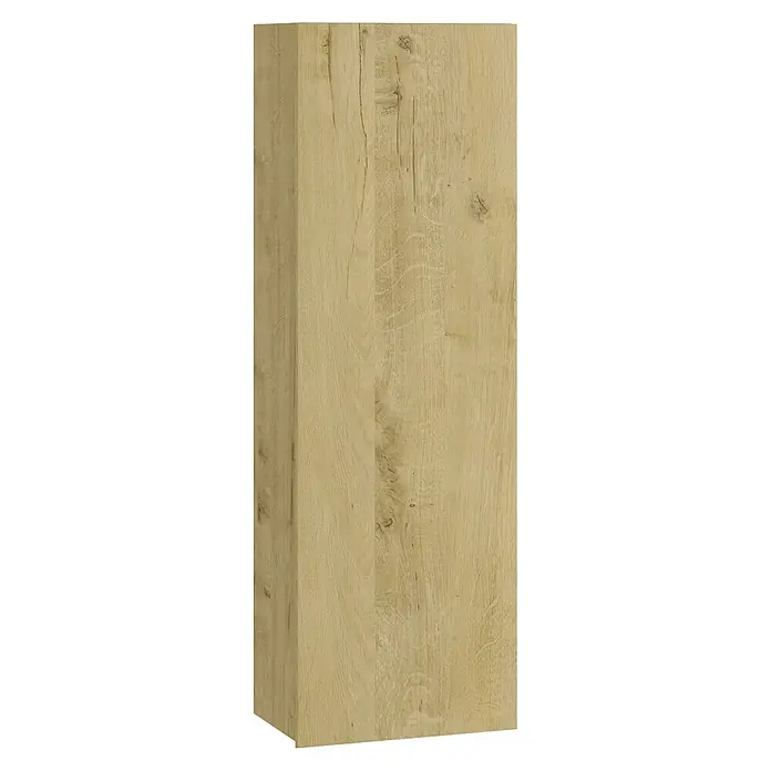 Armario colgante de baño de baño Iris/Emma/Rose - L x An x Al: 25 x 35 x 110 cm, Nogal, Específico para: Muebles Irirs / Emma / Rose - Panel de madera de roble claro con veta y nudos visibles.