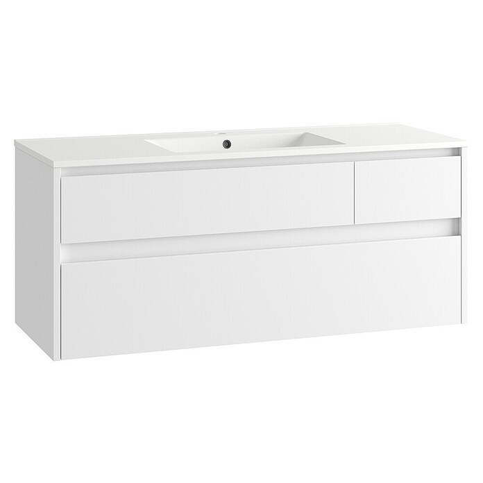 Mueble de lavabo Emma (L x An x Al: 45 x 120 x 50 cm, Blanco Brillo) | BAUHAUS