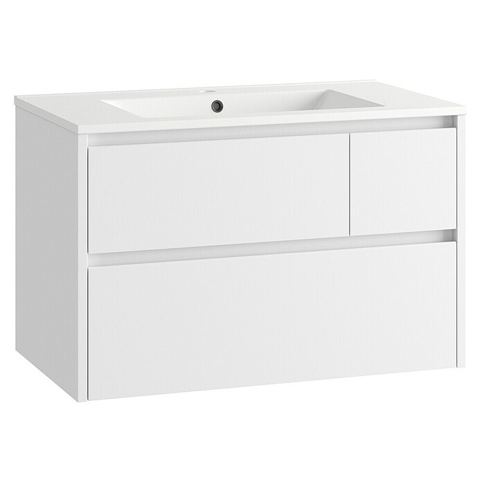 Mueble de lavabo Emma (L x An x Al: 45 x 80 x 50 cm, Blanco Brillo) | BAUHAUS