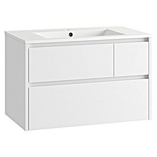 Mueble de lavabo Emma (L x An x Al: 45 x 80 x 50 cm, Blanco Brillo)