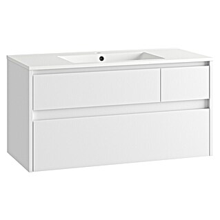 Mueble de lavabo Emma (L x An x Al: 45 x 100 x 50 cm, Blanco Mate)