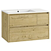 Mueble de lavabo Emma izquierda (L x An x Al: 45 x 80 x 50 cm, Nogal) | BAUHAUS