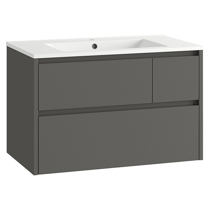 Mueble de lavabo Emma (L x An x Al: 45 x 80 x 50 cm, Gris) | BAUHAUS