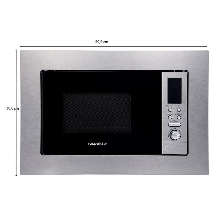 Respekta Einbau-Mikrowelle Nadia MW800 (Max. Leistung: 800 W, 20 l, Silber) | BAUHAUS