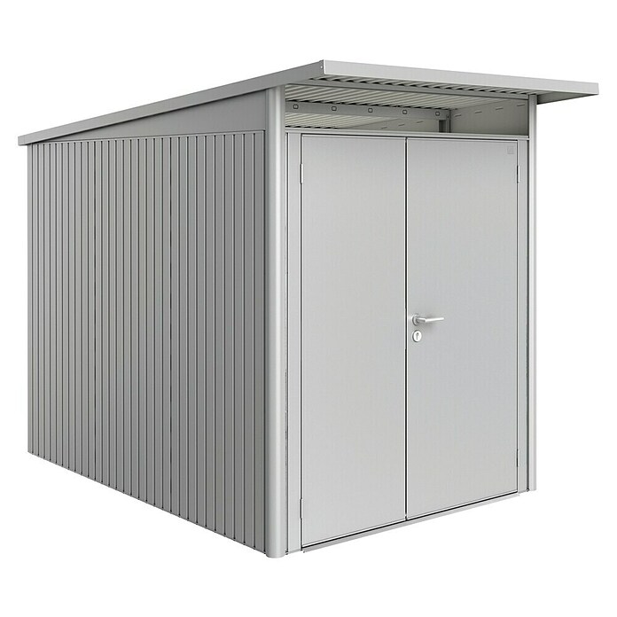 Biohort Gerätehaus (Silber Metallic, Doppeltür)