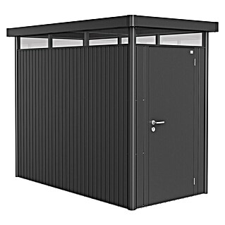 Biohort HighLine Gerätehaus HS (Dunkelgrau Metallic, Außenbreite inkl. Dachüberstand: 155 cm, Außentiefe inkl. Dachüberstand: 275 cm, Stahl)
