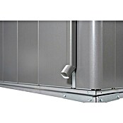 Biohort Neo Gerätehaus 1C (Außenbreite inkl. Dachüberstand: 292 cm, Außentiefe inkl. Dachüberstand: 180 cm, Stahl, Quarzgrau-Metallic, Doppeltür) | BAUHAUS