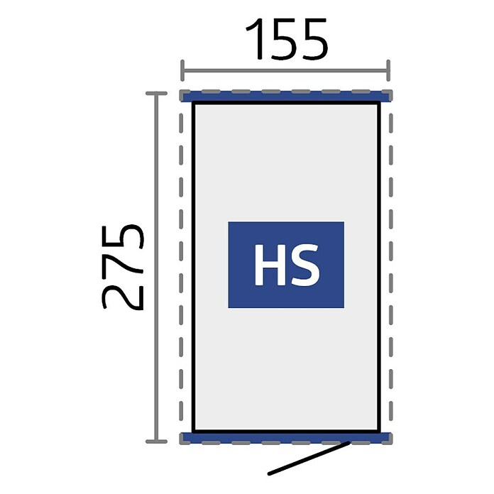 Biohort Gerätehaus (275 x 155 x 222 cm, Dunkelgrau Metallic)