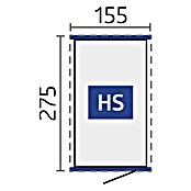 Biohort Gerätehaus (275 x 155 x 222 cm, Dunkelgrau Metallic)