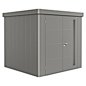 Biohort Neo Gerätehaus 2B (Außenbreite inkl. Dachüberstand: 236 cm, Außentiefe inkl. Dachüberstand: 236 cm, Stahl, Quarzgrau Metallic, Doppeltür) | BAUHAUS