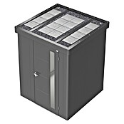 Biohort Neo Gerätehaus 1C (Außenbreite inkl. Dachüberstand: 292 cm, Außentiefe inkl. Dachüberstand: 180 cm, Stahl, Quarzgrau-Metallic, Doppeltür) | BAUHAUS