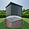 Biohort Schraubfundament Europa 4a (1,5 x 2,94 x 0,04 m, Aluminium)